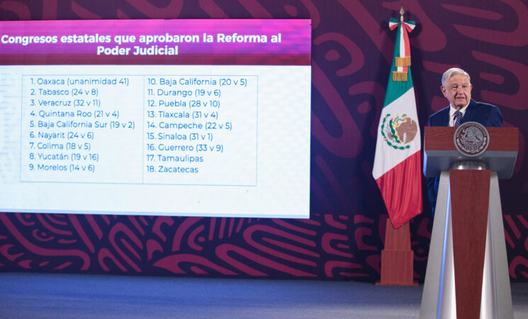 Reforma al Poder Judicial se publicará el 15 de septiembre en el DOF: Presidente