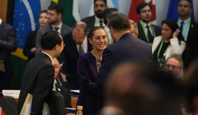 Claudia Sheinbaum sostiene reuniones bilaterales con mandatarios durante G20