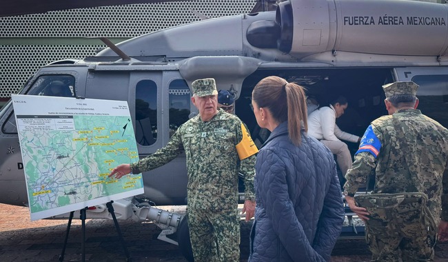 Claudia Sheinbaum visita a damnificados en Puebla, Veracruz e Hidalgo